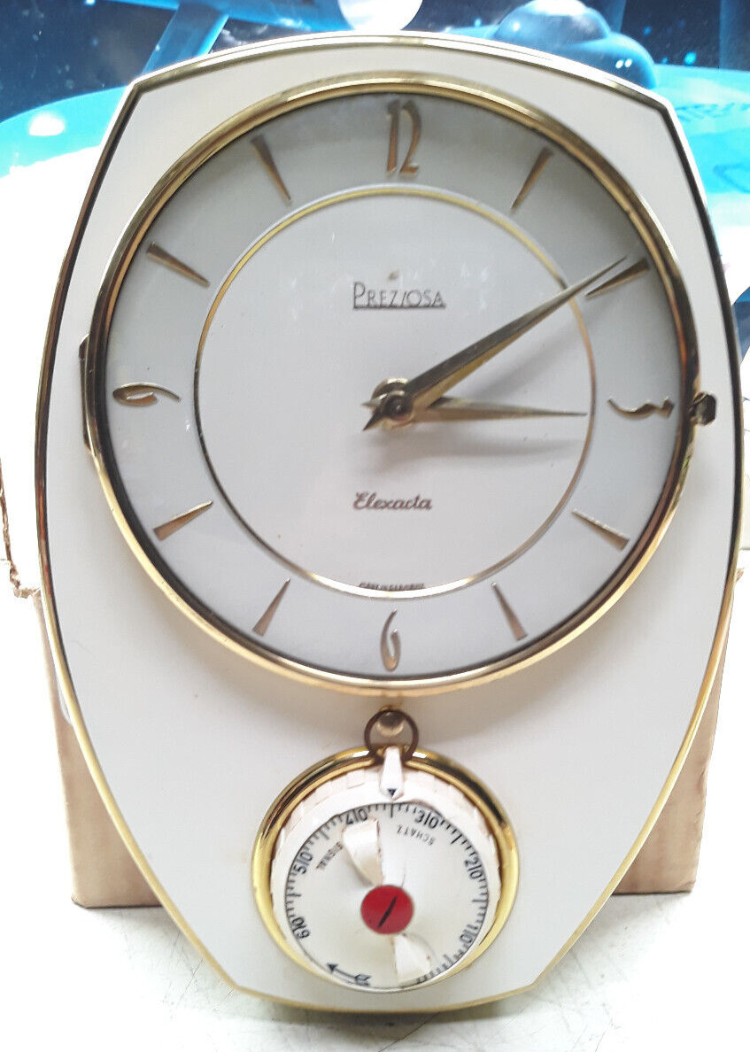 Schatz Preziosa Elexacta Vintage Kitchen Wall Clock With Timer Made In Germany