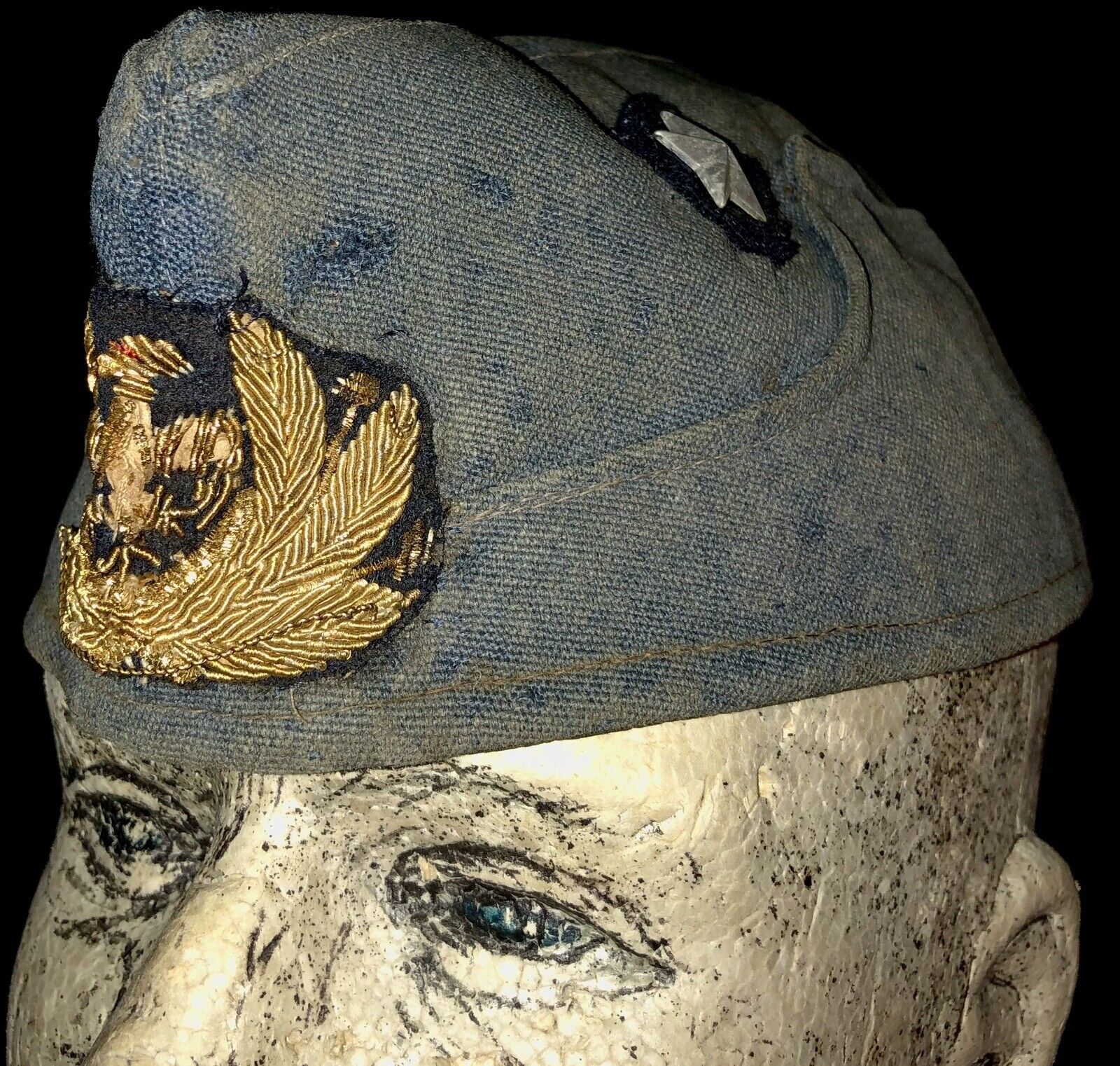Original WW2 Fascist Italian Army Infantry Major Uniform Hat Mussolini Field Cap