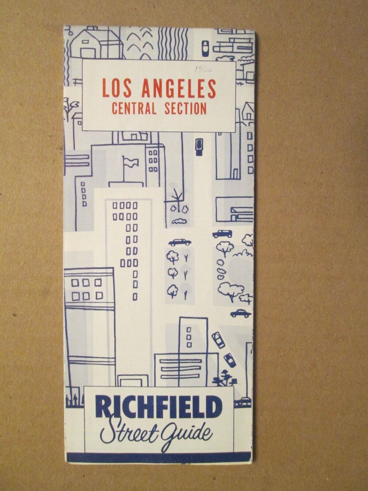 ARCO Atlantic Richfield Map of Central Section Los Angeles 1960