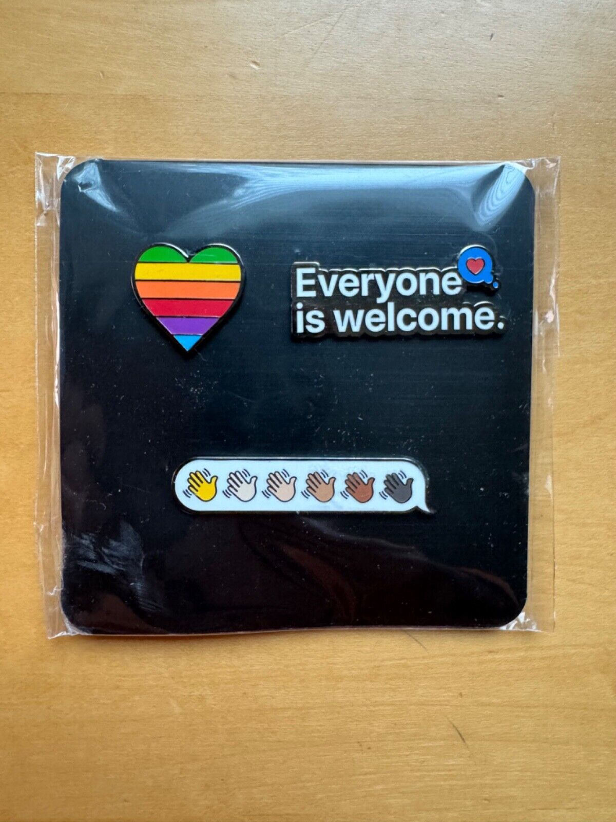 Apple Employee-Only Pin Magnetic Back Set (3 on a card) Pride.  Exclusive & Rare