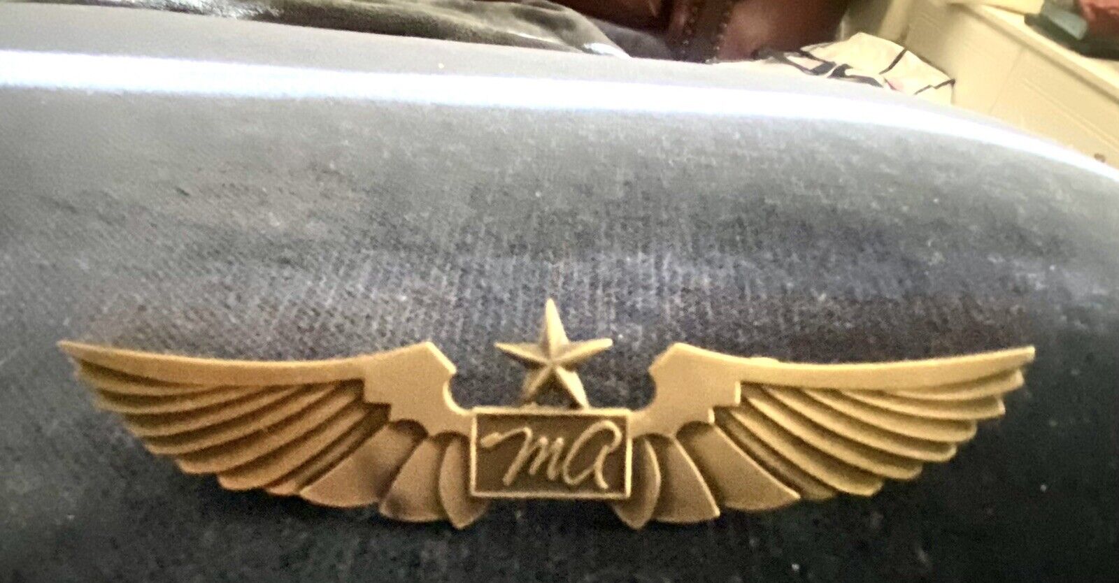 Muse Air Pilot Wings Hat Badge Airline Texas Airlines Scarce Obsolete Wing
