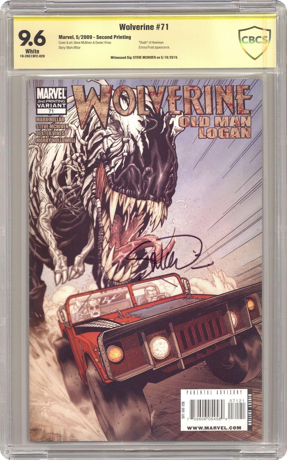 Wolverine #71 2nd Printing CBCS 9.6 SS McNiven 2009 19-20C19F2-020