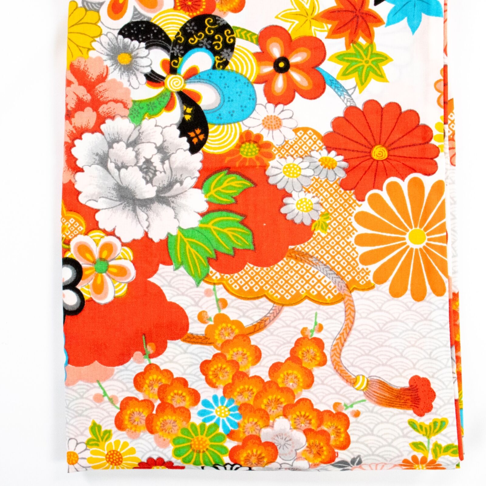 Vintage Wamsutta Percale Queen Pillowcase Japanese Kimono Asian Floral UNUSED