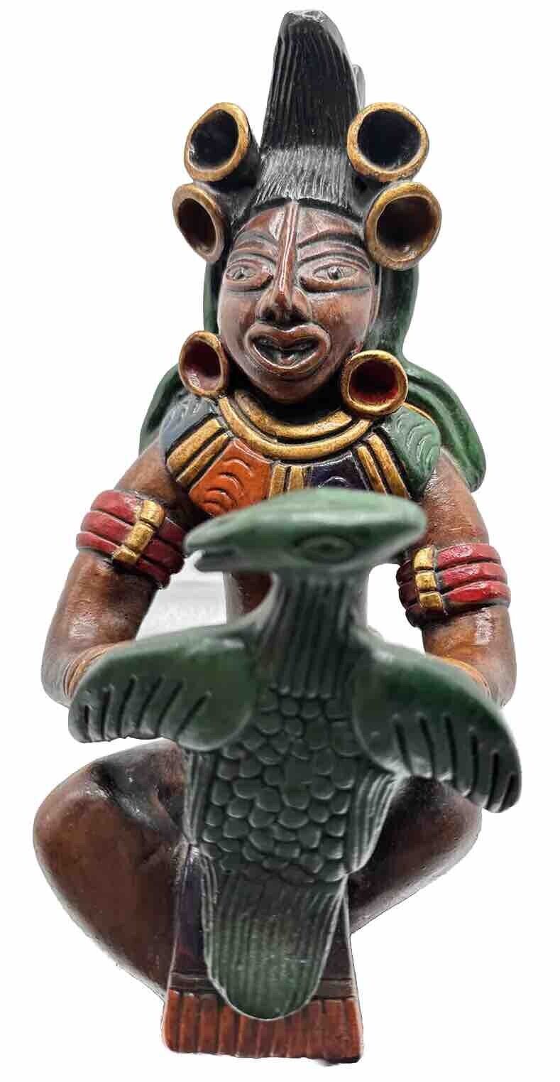 Mexican Folk Art Aztec Autinah Mexico Figure Rare Antique Vintage VTG Figurine