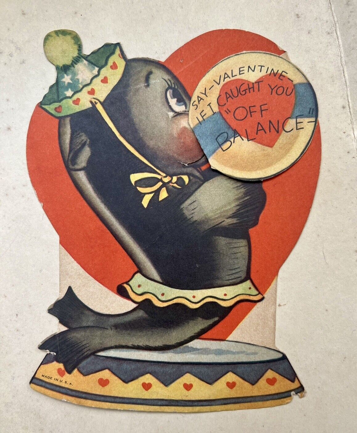 Vintage Rare Valentines Day Card- Seal