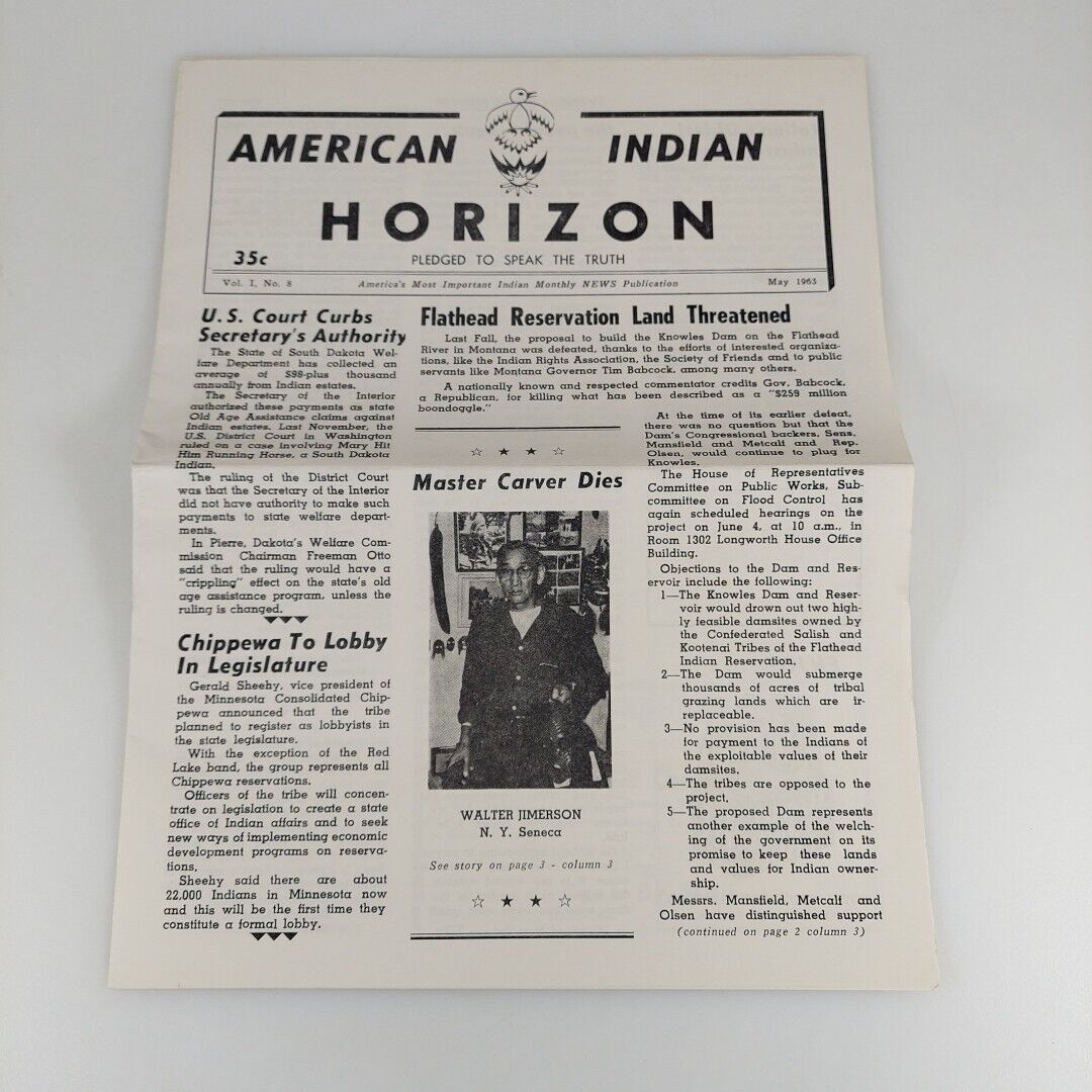 American Indian Horizon America\'s Most Important Indian Monthly News May 1963