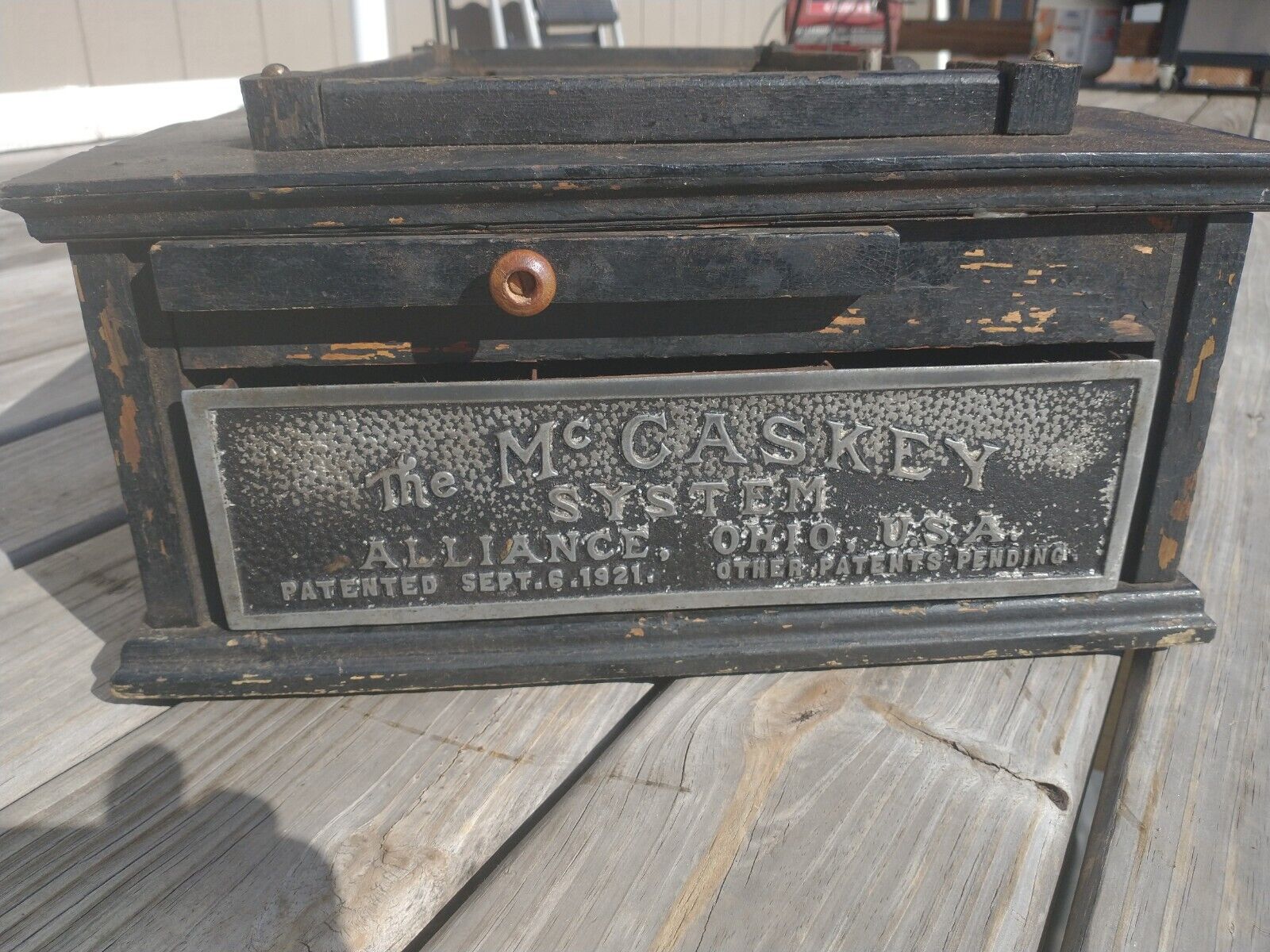 Rare The McCaskey System Antique Cash Register Base Drawer 