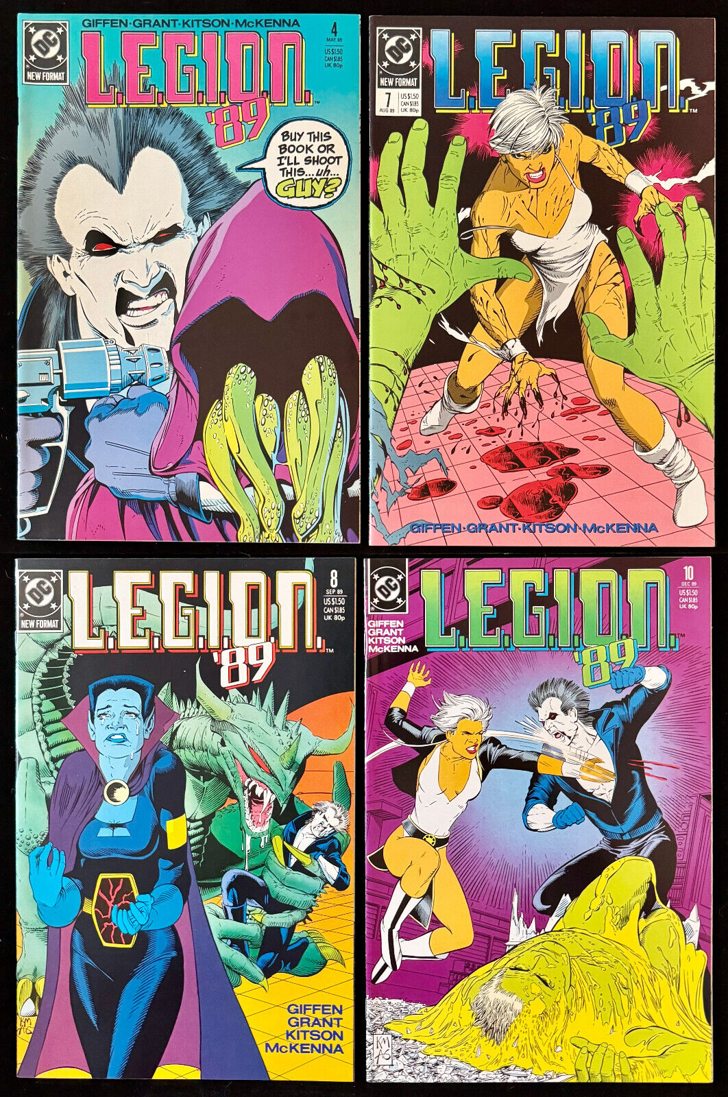 L.E.G.I.O.N. \'89 #4-10 DC Comics set 1989 VF+/NM- 4 Book Lot Early Lobo Series