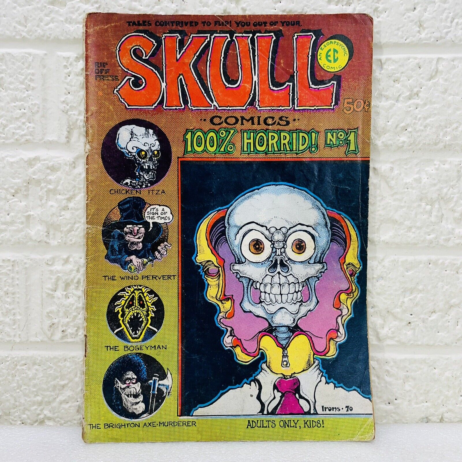 Skull Comics #1 Rip Off 1970 Horror Underground Comix 2nd Printing • Low Grade‼