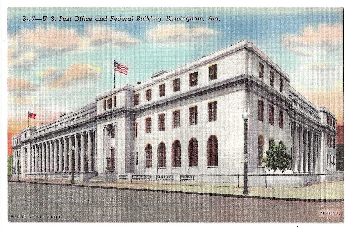 Birmingham Alabama c1940\'s U. S. Post Office and Federal Building