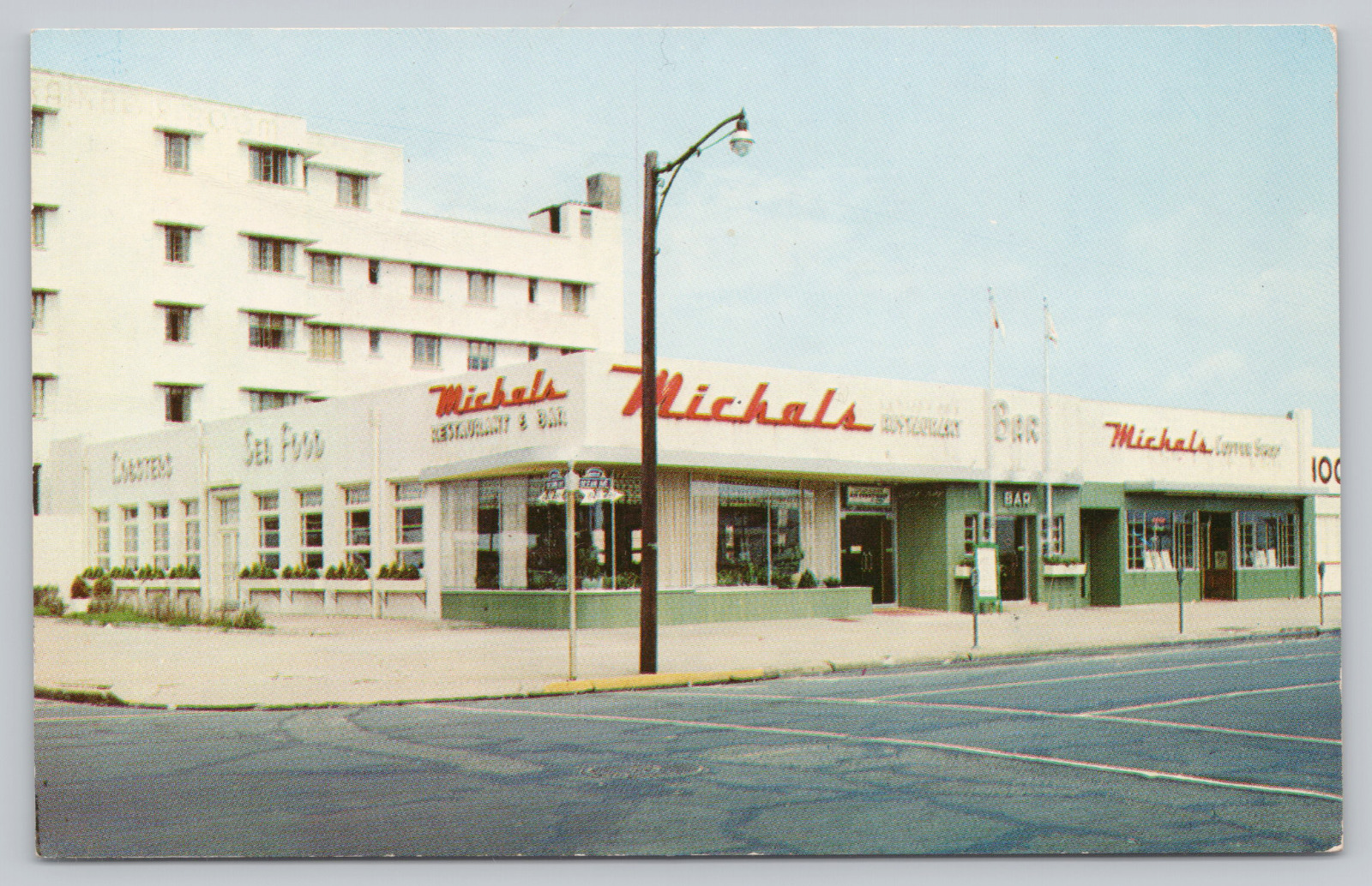 Postcard Michals Resort Restaurant Asbury Park NJ