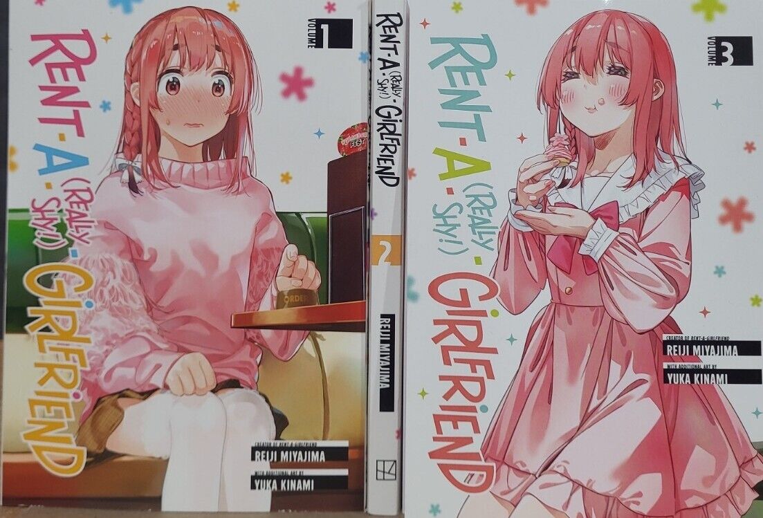 Rent-A-(Really Shy)-Girlfriend Manga Volumes 1-3 English New from Kodansha  