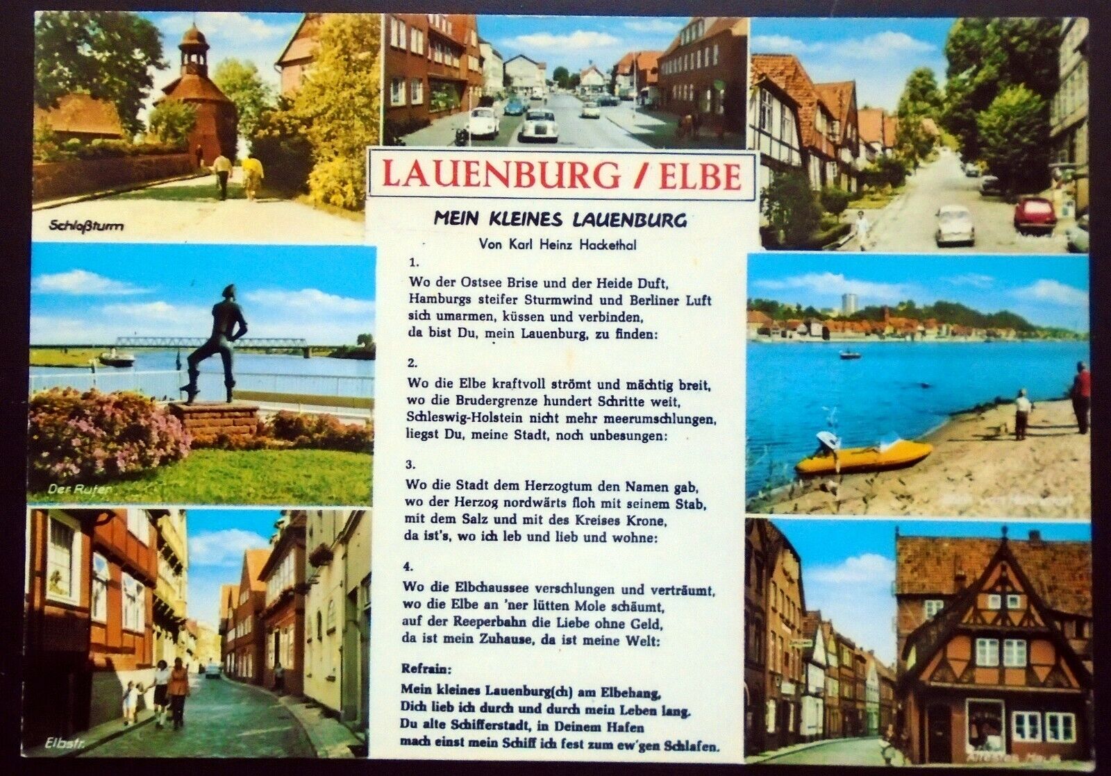 1960s Multiple Views of Lauenburg (an der Elbe), Schleswig-Holstein, Germany 