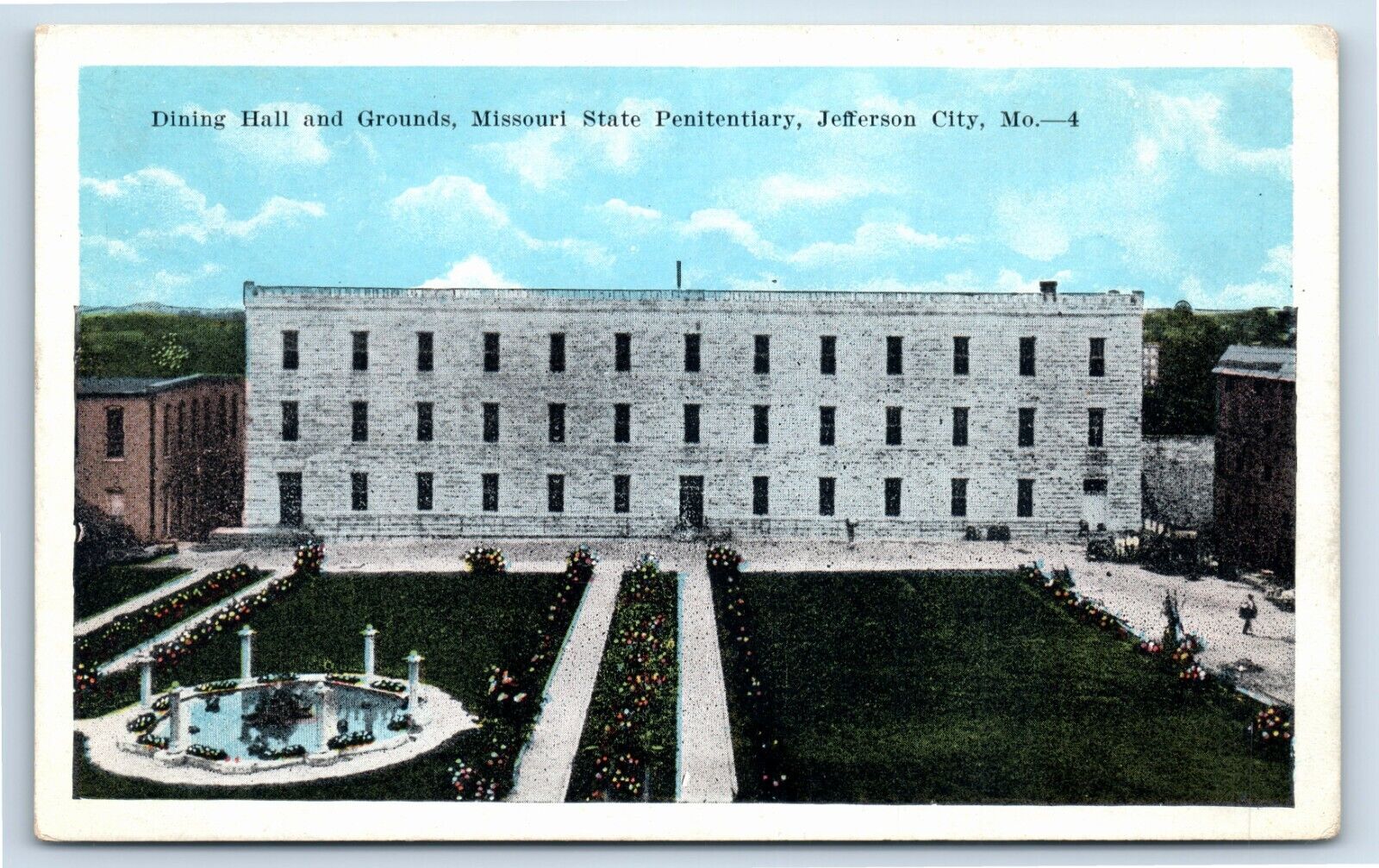Postcard Dining Hall & Grounds at Missouri State Penitentiary in Jefferson City