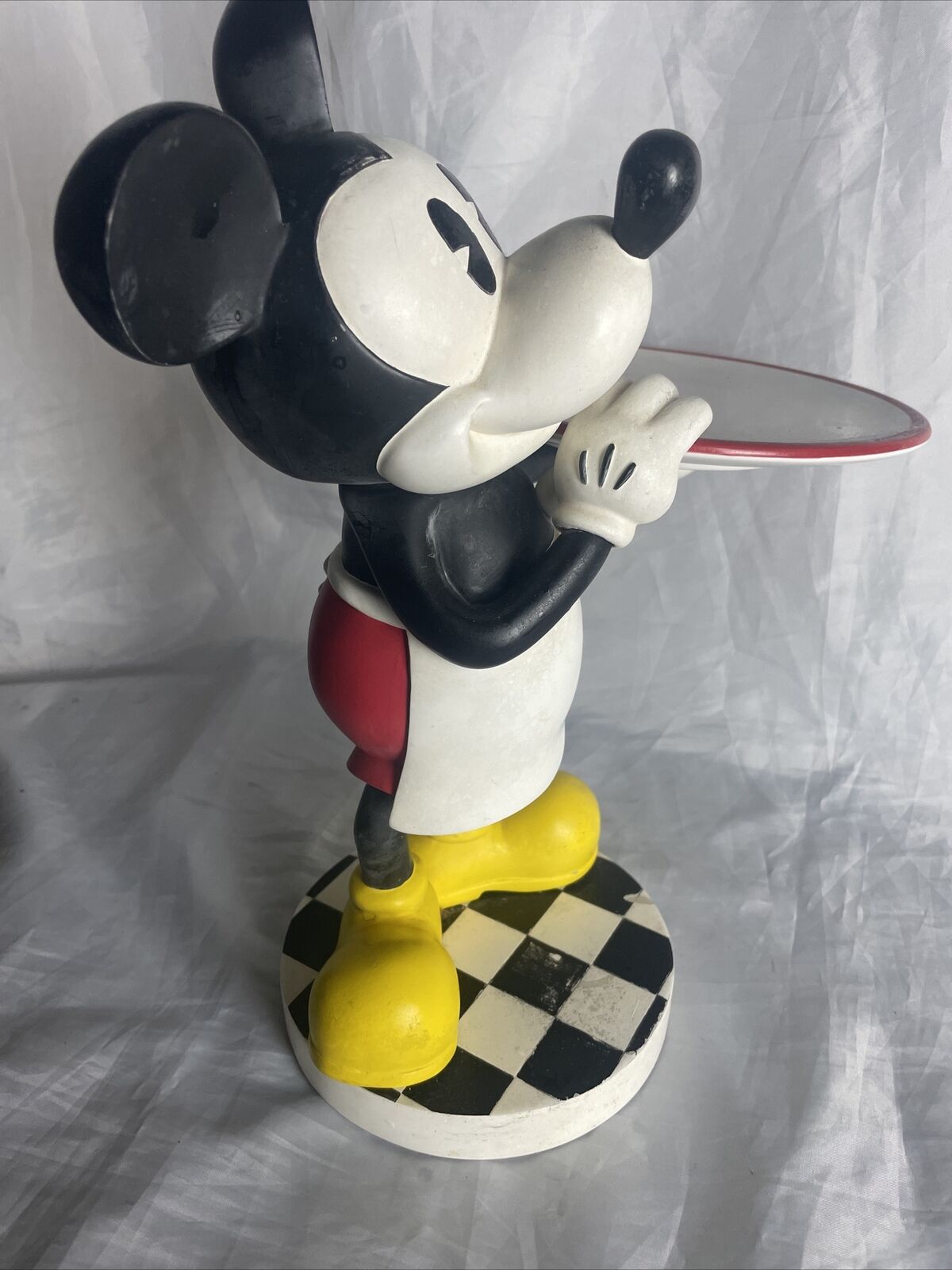 Disney Original Mickey Mouse Waiter Big Figure Statue 14 Inches Rare Vintage