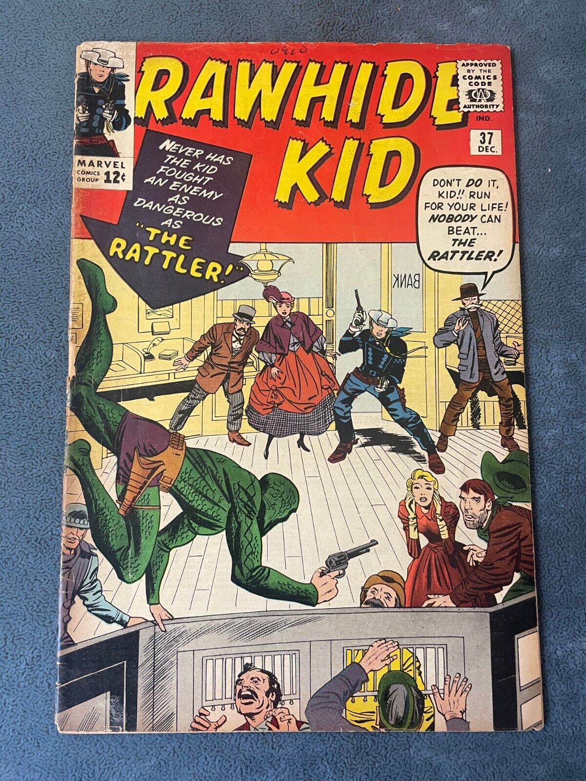 Rawhide Kid #37 1963 Marvel Comic Book Silver Age Western Jack Kirby Detached