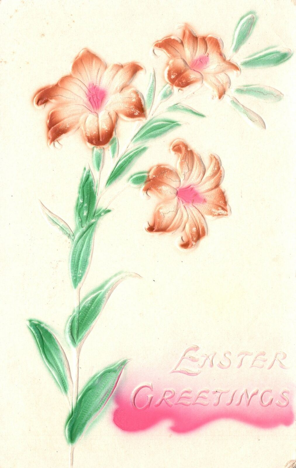 Vintage Postcard 1910\'s Easter Greetings Easter Sunday Celebration Holiday