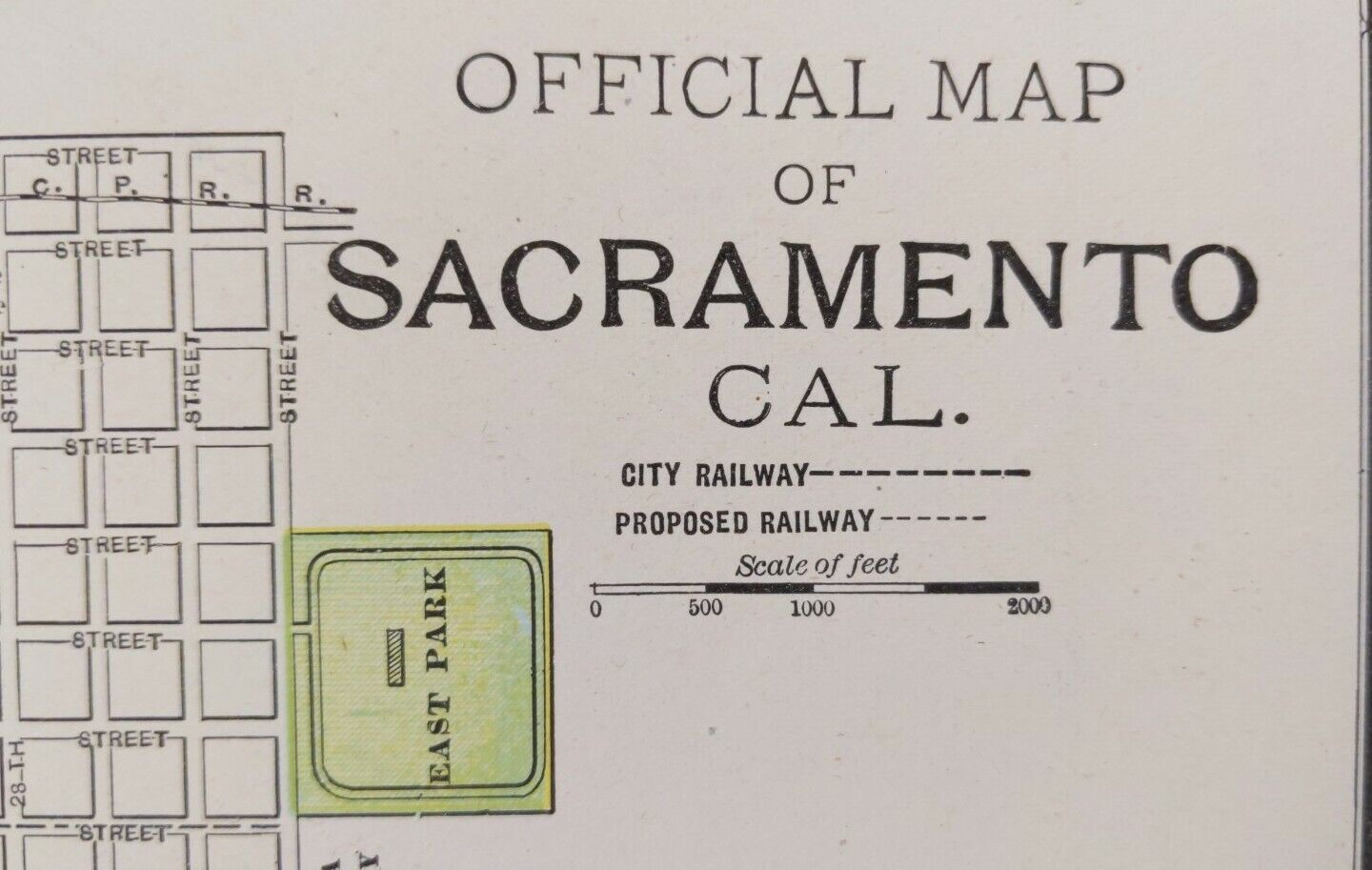 Vintage 1900 SACRAMENTO CALIFORNIA Map 14
