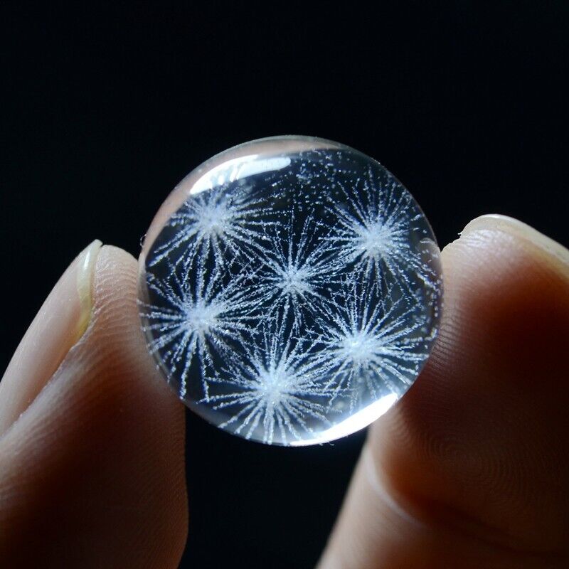 18mm New Find Rare NATURAL PRETTY Snowflake phantom QUARTZ CRYSTAL Sphere BALL
