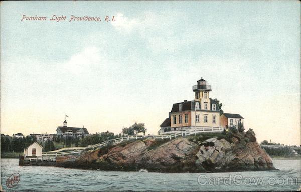 Providence,RI Pomham Light Rhode Island The Robbins Bros. Co. Postcard Vintage