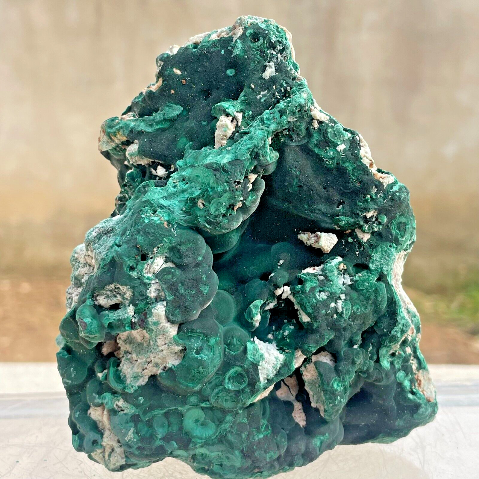 583g Natural Beautiful Green Malachite Quartz Crystal Mineral Specimen Healing