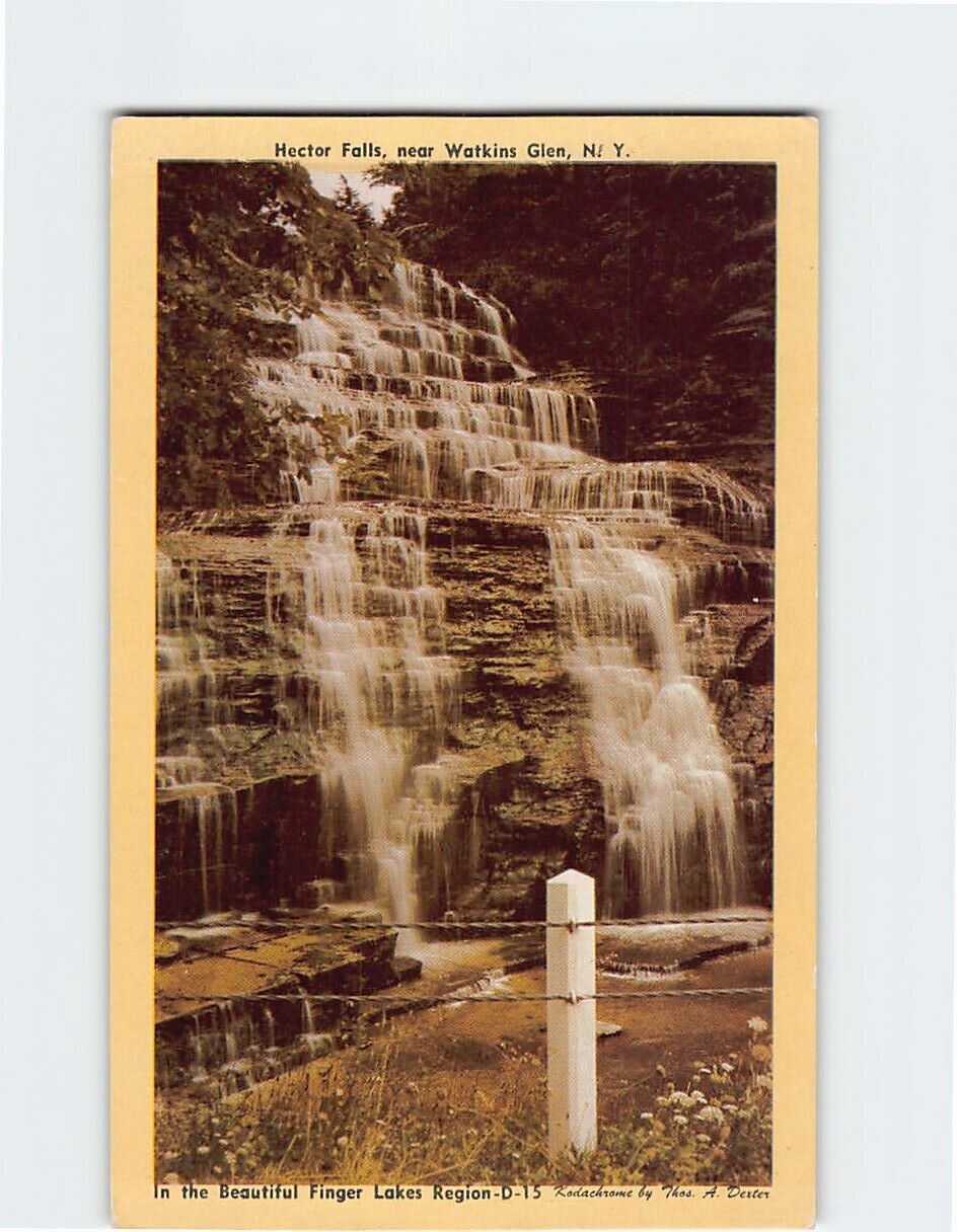 Postcard Hector Falls near Watkins Glen New York USA