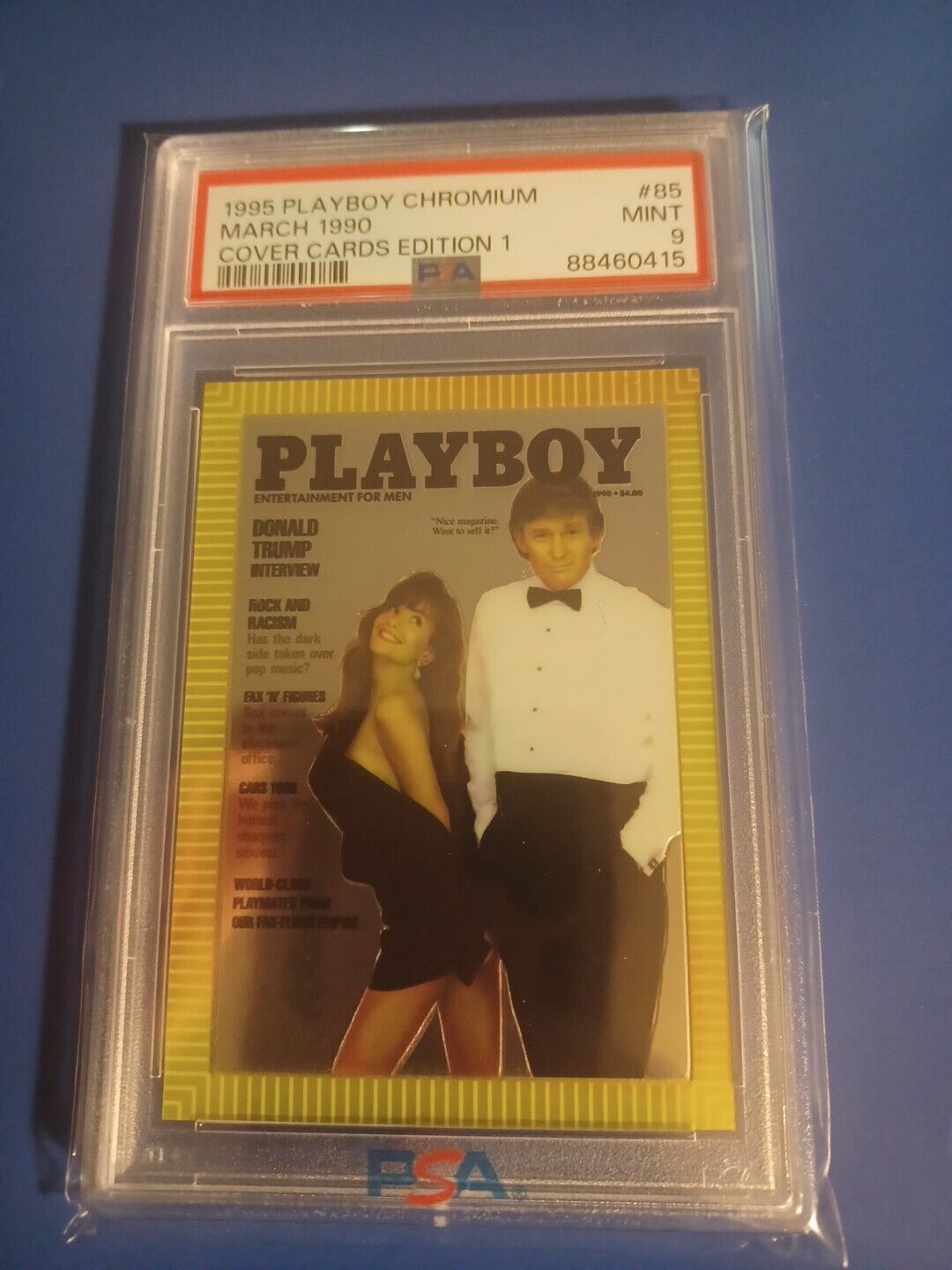 1995 Playboy Chromium Edition 1 Cover March 1990 #85 Donald Trump PSA 9 Mint