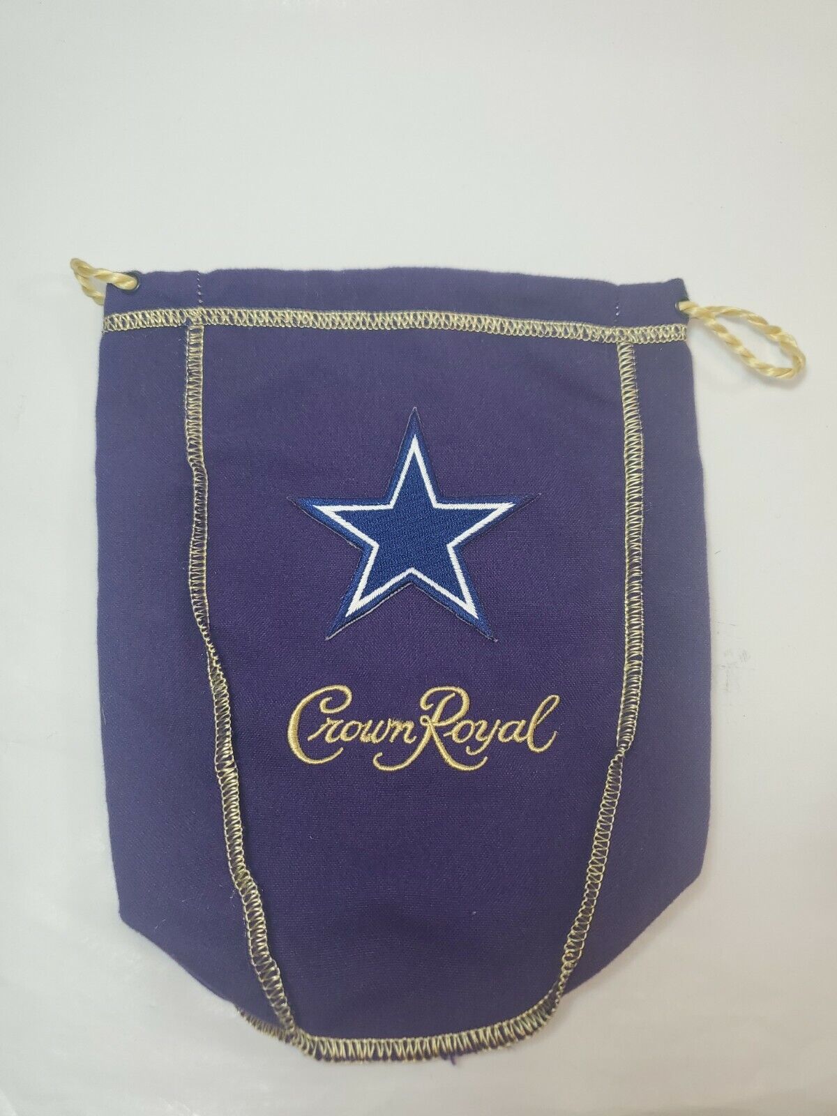 Custom Crown Royal Purple Dallas Cowboys Bag w/ Star Patch