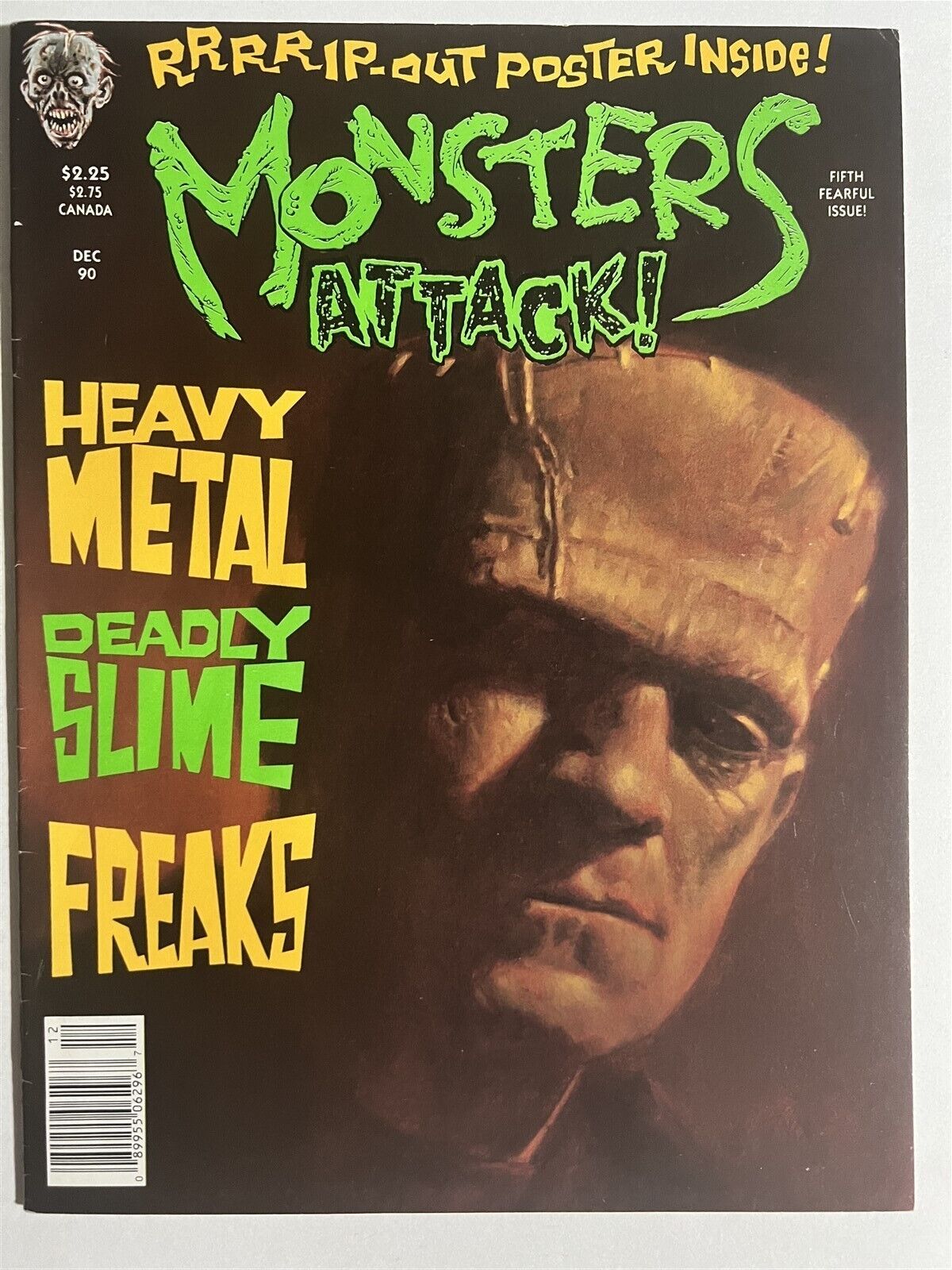 MONSTERS ATTACK #5 GLOBE COMMUNICATIONS HORROR MAGAZINE FAMOUS MONSTERS