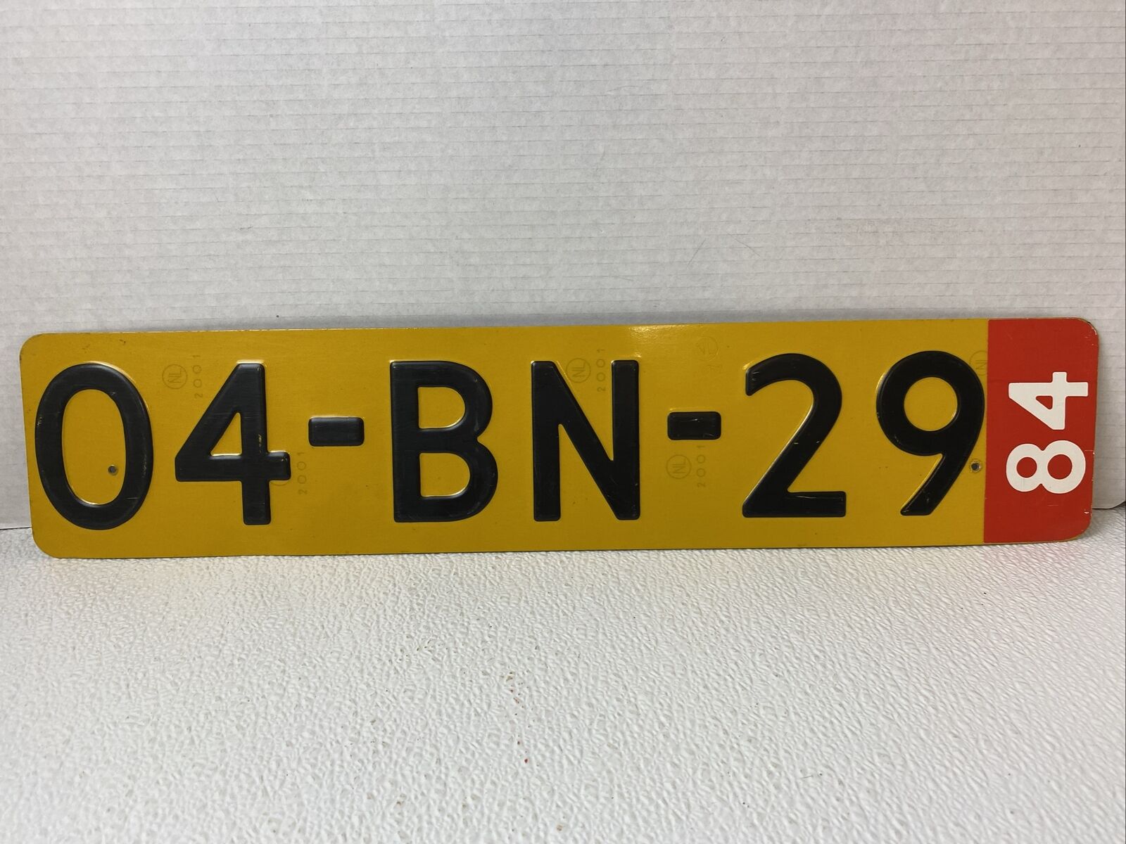 1984 Dutch Exempt License Plate License Plate 04-BN-29 Collectible No Tags