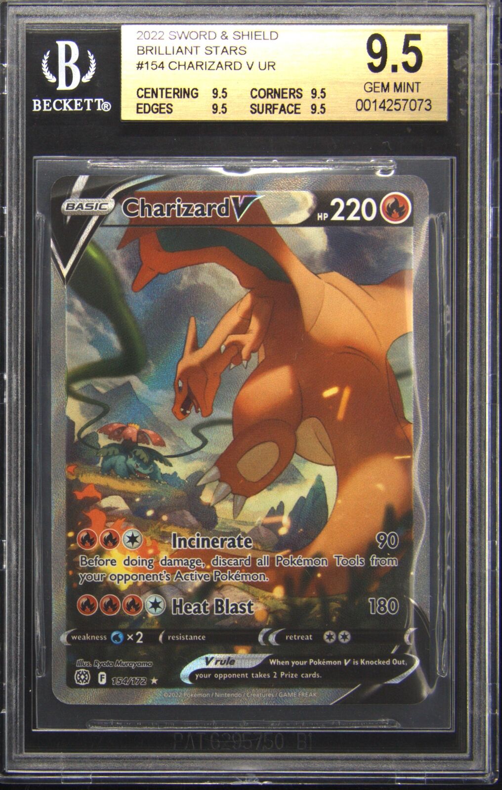 2022 154 Charizard V Alternate Full Art Ultra Rare Pokemon TCG Card BGS 9.5
