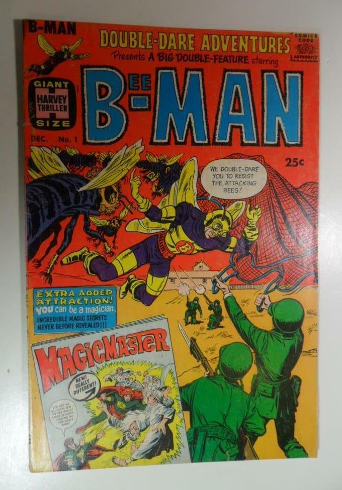 DOUBLE DARE ADVENTURES #1 DEC 1966 HARVEY COMICS  B-MAN JACK KIRBY JOE SIMON FVF