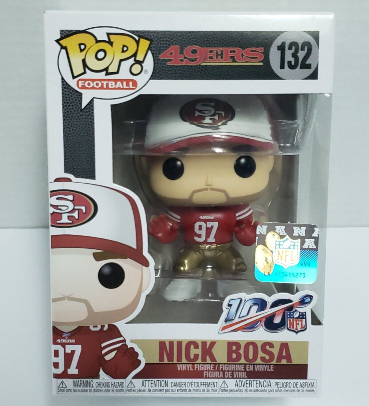 NICK BOSA - San Francisco 49ers Funko Pop NFL #132 Collectible Vinyl Figure NEW