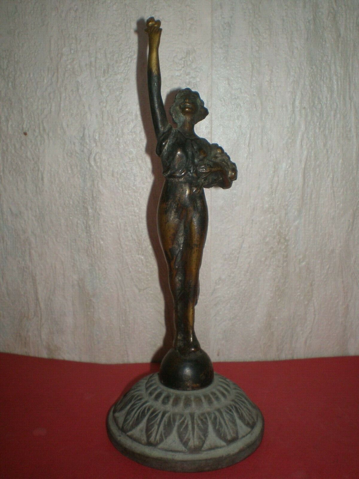 Magnificent old bronze figure of woman mounted on the base - VERY RARE
