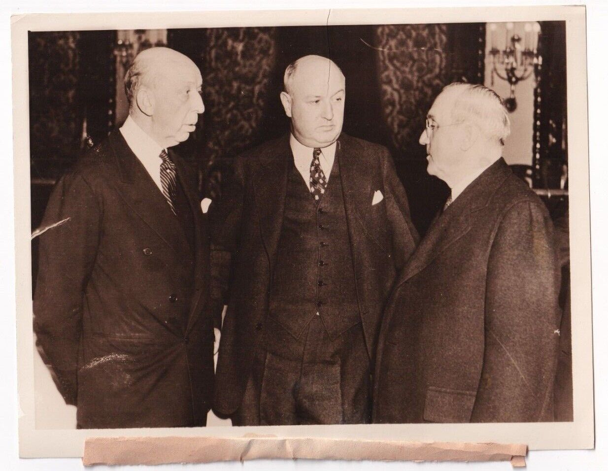 LEADERS JAMES A FARLEY + WILLIAM FORBES & MAYOR HOWARD JACKSON 1936 Photo Y 324