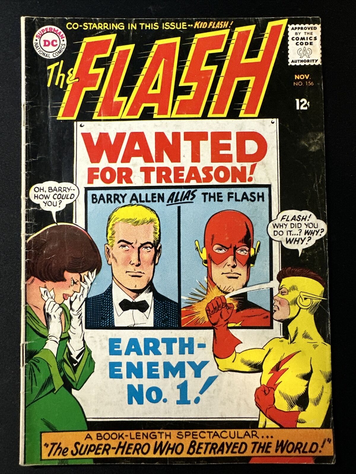 The Flash #156 DC Comics Vintage Silver age 1st Print 1965 Good/VG *A3