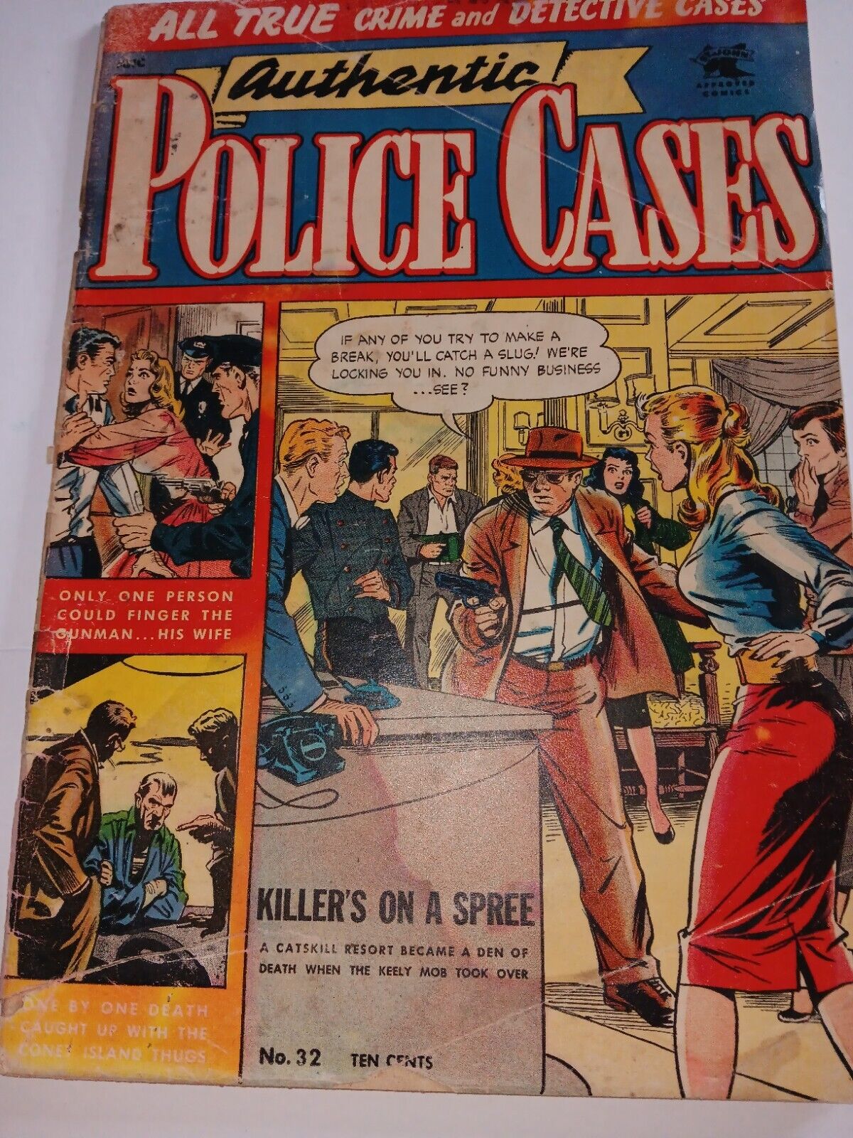 Authentic Police Cases Vol #1,#31 St.John 1951 BAKER COVER/ART,Rare.