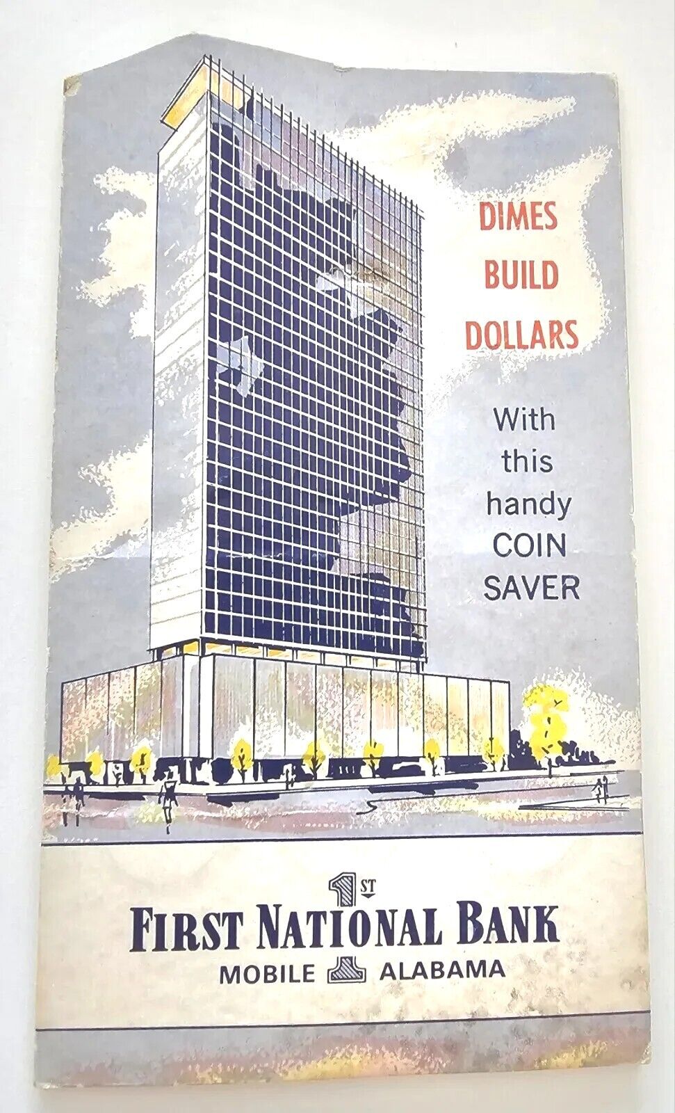 Vintage 1967 First National Bank Mobile Al Dimes Build Dollars With This Coin...