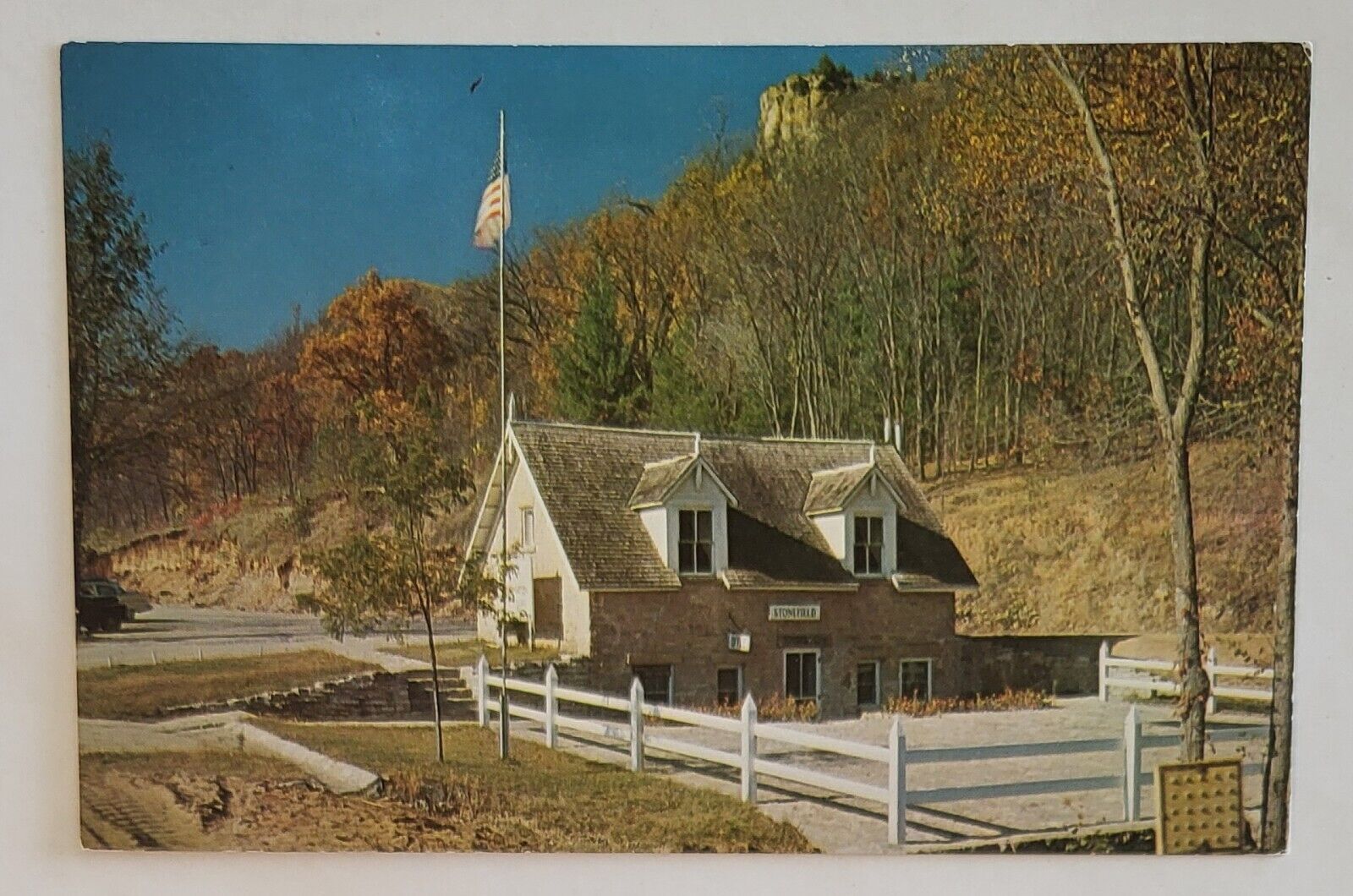 Postcard....Stonefield in Cassville Wisconsin, State Farm & Craft Museum, Chrome