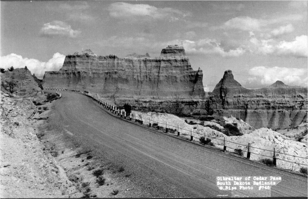 Postcard RPPC Badlands South Dakota Gibralter Cedar Pass Vintage Real Photo PC