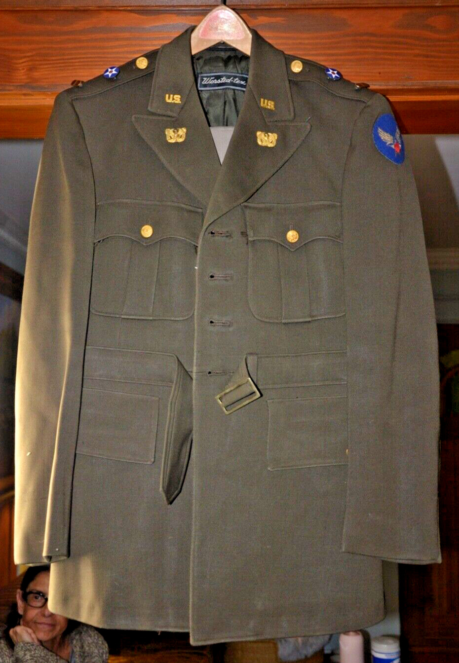 Vtg 1940s Authentic WW2 Uniform US Army Dress Uniform Jacket and Pants B17 Bomb