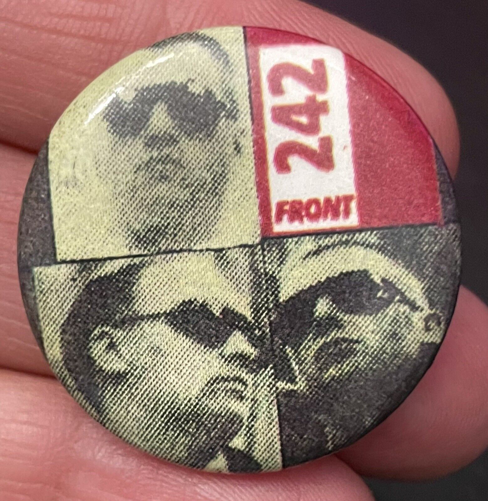 RARE Vintage ~ FRONT 242 ~ Industrial Electronic Music 1 1/2” Pin Button