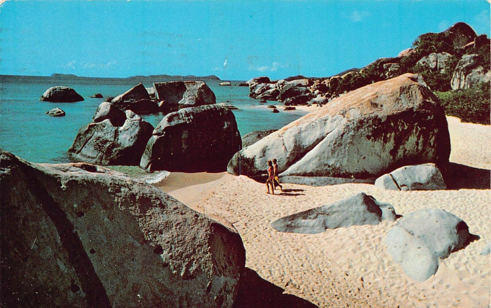 Virgin Gorda British Virgin Islands Little Dix Bay Baths Beach Vtg Postcard Z7
