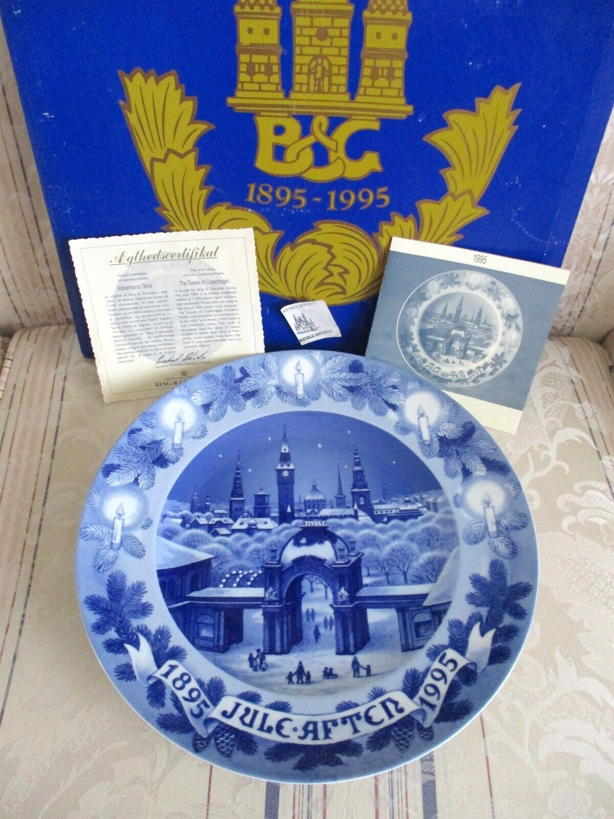Bing & Grondahl 1895-1995 Centenary 100 Years Christmas Platter Limited Edition