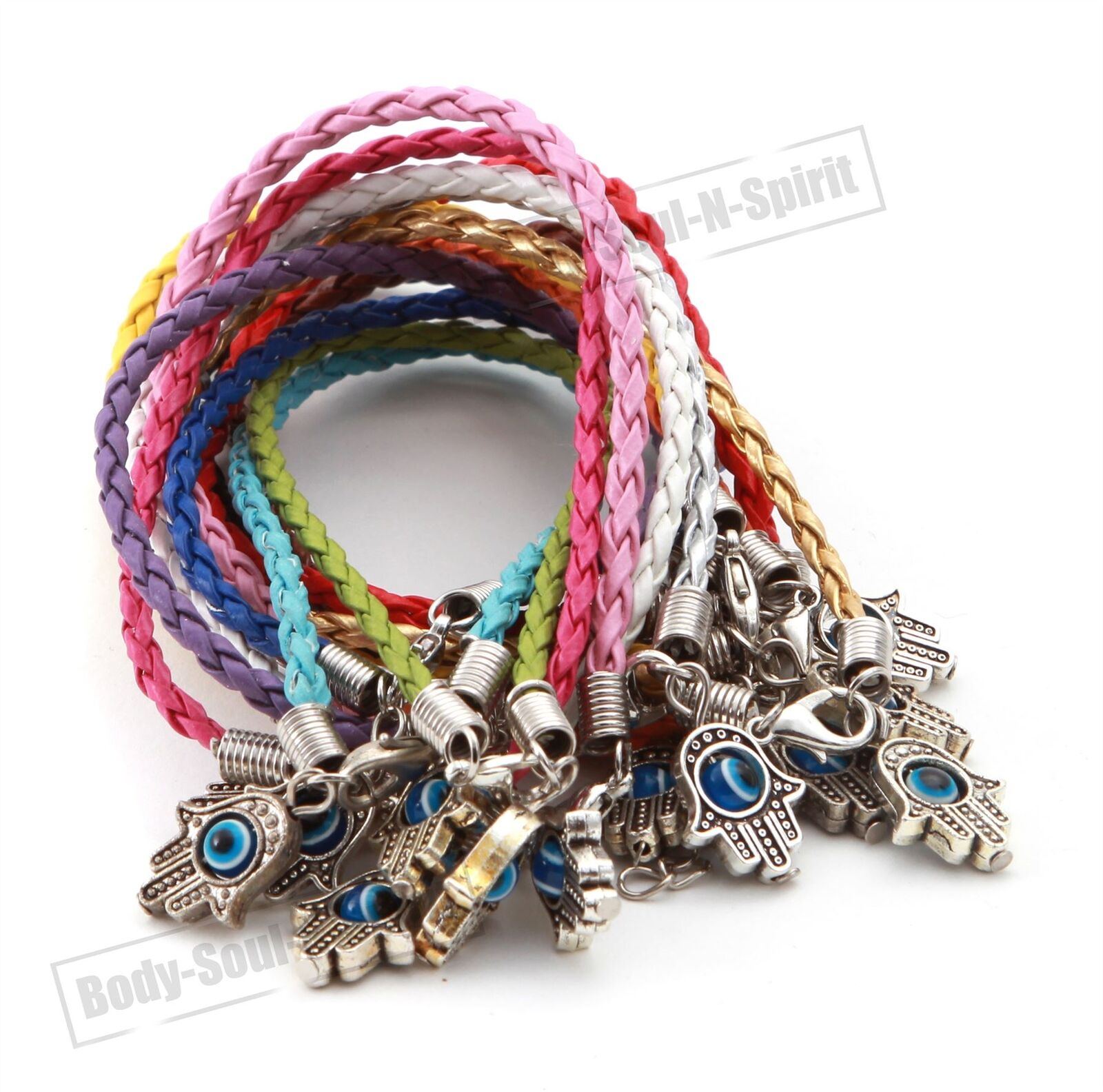 400 Hamsa Hand Mix String Evil Eye Lucky Spiritual Bracelets Success Protection