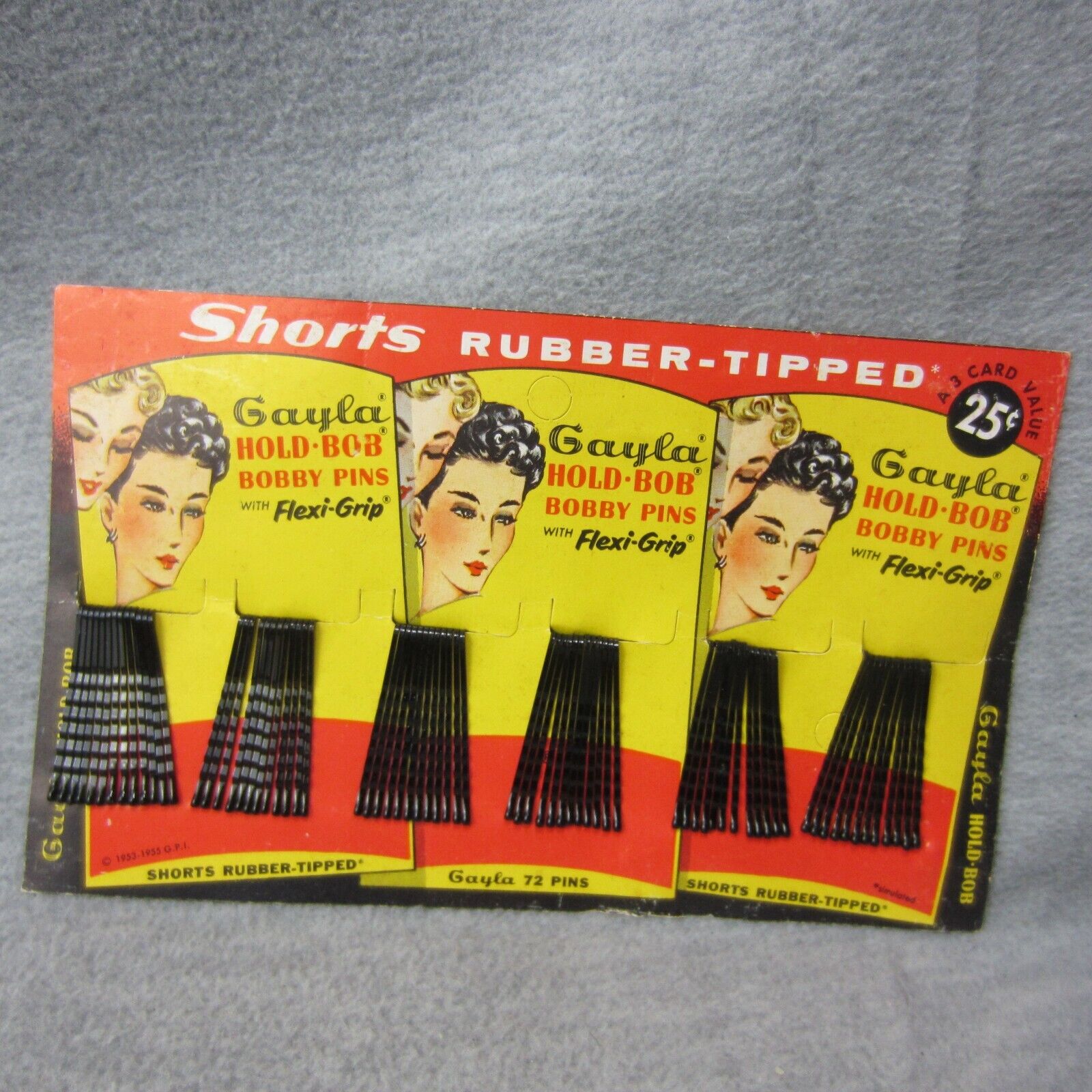 Vintage GAYLA Bobby Pins on Advertising 1953-1955 Chicago Illinois USA