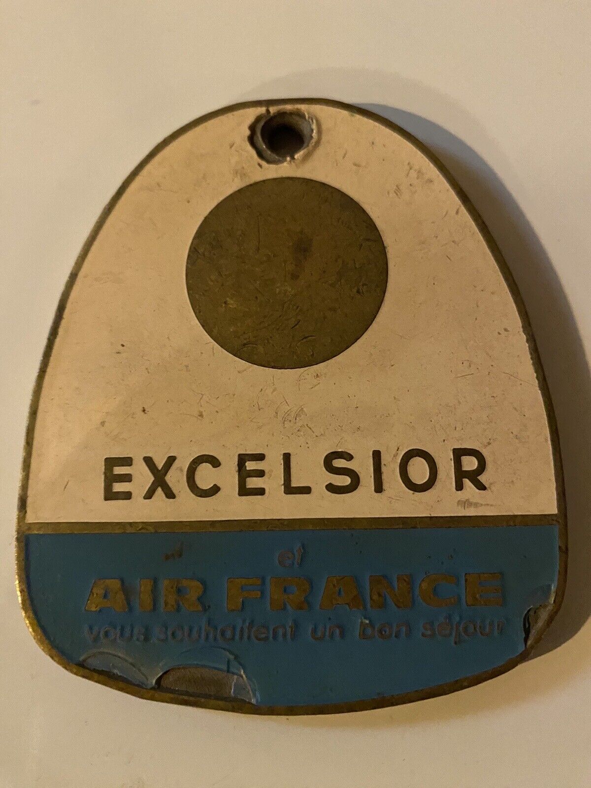Excelsior Air France: metal room tag/fob