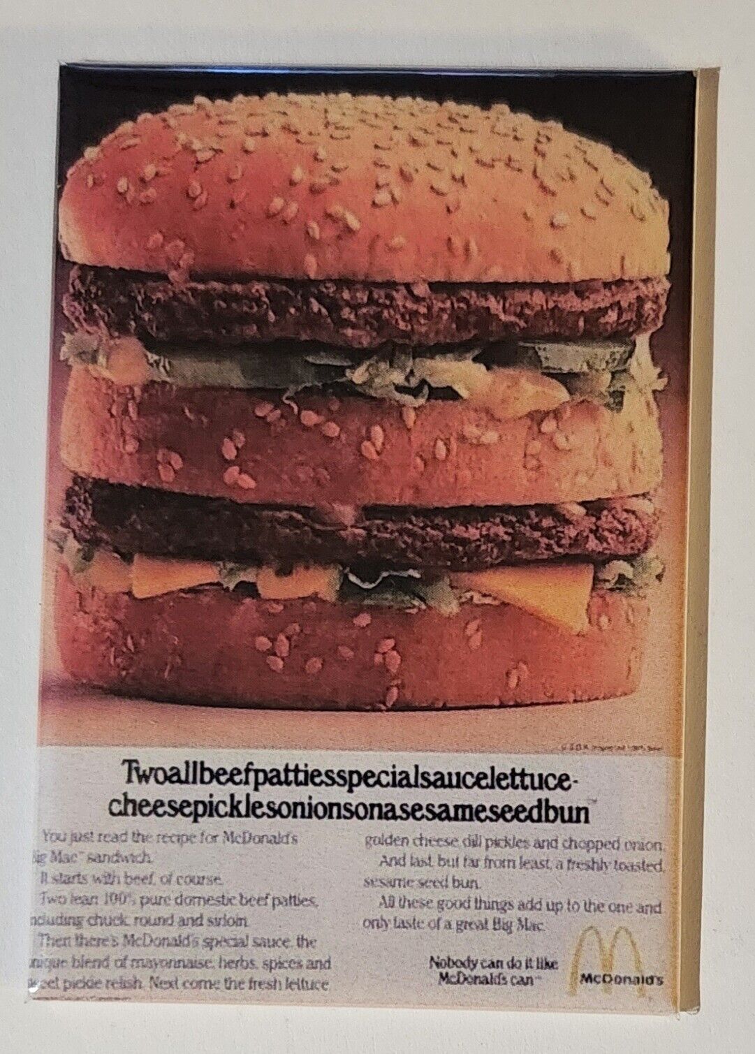 Big Mac McDonalds Refrigerator Magnet 2\