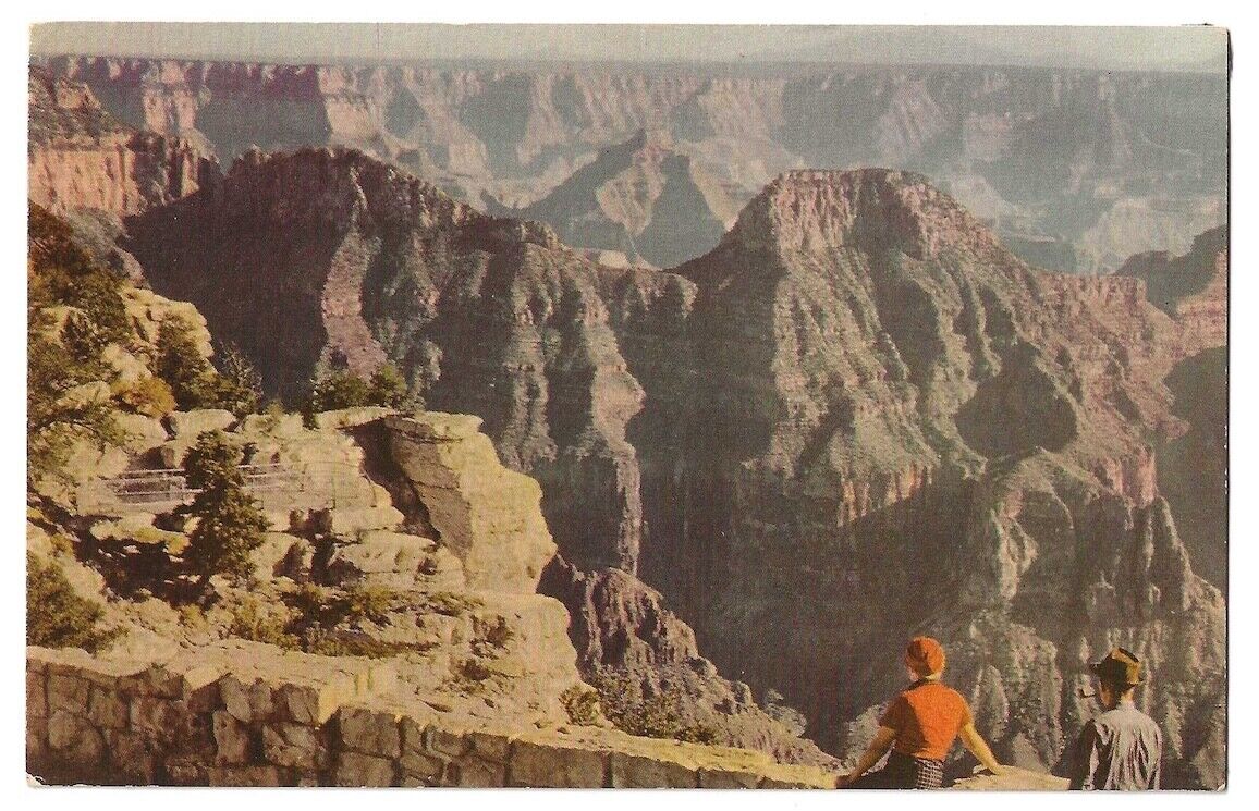 Grand Canyon National Park, Arizona c1950\'s tourists, Union Oil scenes of West
