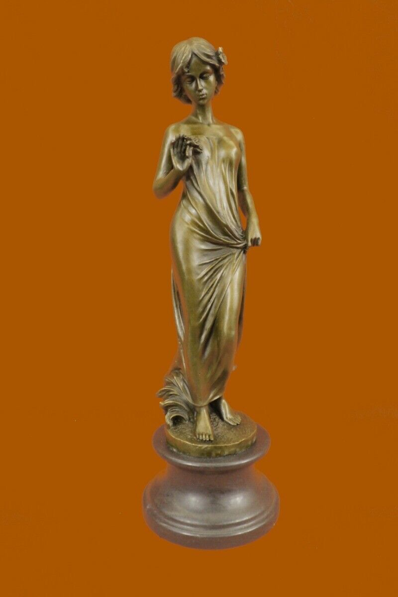 Real Bronze Metal Statue Marble Base Mother Nature Goddess Love GREAT GIFT DEAL